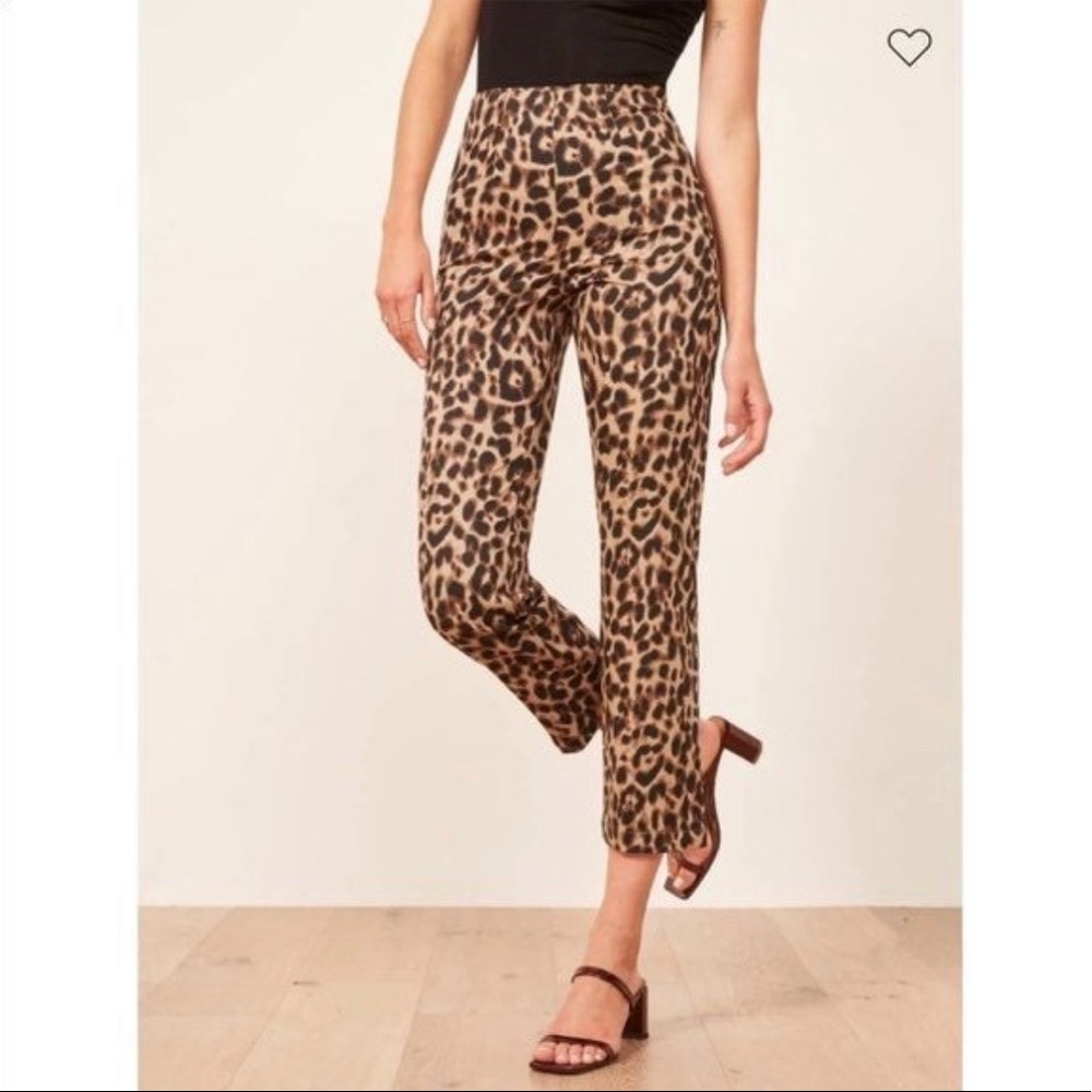 Reformation leopard pants